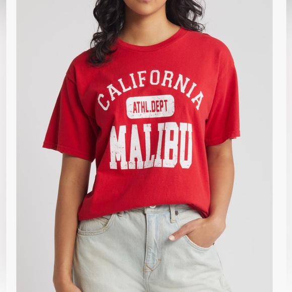 Nordstrom Red California Malibu Tee - Picture 1 of 2